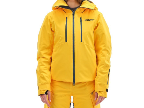 Куртка горнолыжная Dragonfly утепленная Gravity Premium Woman Yellow-Dark в Краснодаре