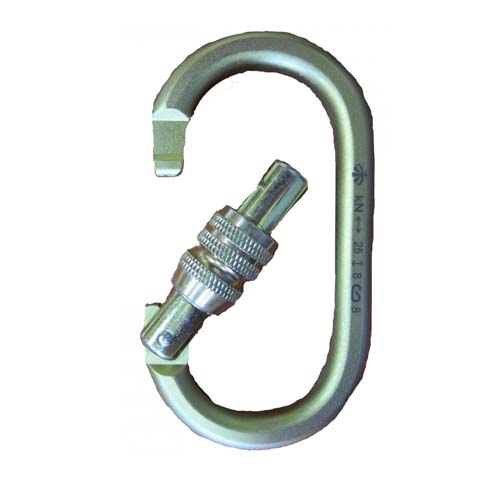  Карабин Вертикаль овал стальной Люкс с муфтой (кейлок) в Краснодаре  