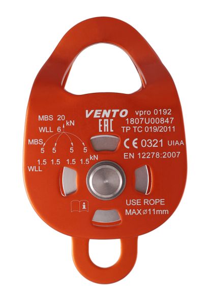  Блок-ролик двойной Double с подшипником дюраль Венто в Краснодаре  