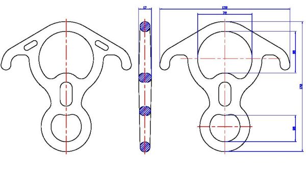  Спусковое устройство Вертикаль 8 рогатая большая дюраль 4000кг в Краснодаре  
