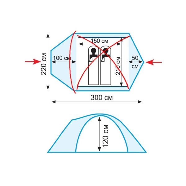 Палатка Tramp Mountain 2 V2