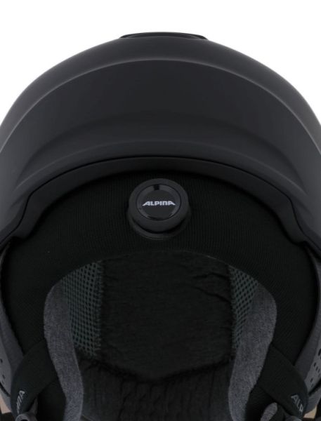 Шлем Alpina Alto Q-Lite Black Matt (Gold Mirror)