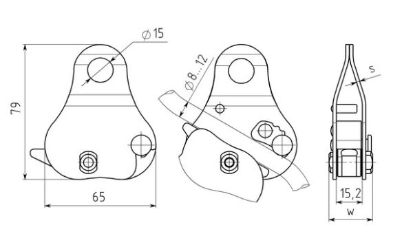  Зажим "Капля" сталь Вертикаль в Краснодаре  
